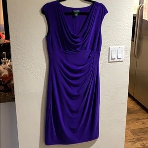 Ralph Lauren royal purple dress size size 12 EUC